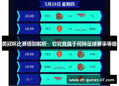美冠杯比赛级别解析:它究竟属于何种足球赛事等级 美冠杯比赛级别解析:它究竟属于何种足球赛事等级